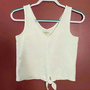 Madewell Texture & Thread Tie-Front Tank Top